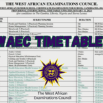 waec timetable 2024